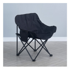 Πτυσσόμενη μεταλλική καρέκλα Adventure 60x37x70 μαύρη με τσαντάκι μεταφοράς