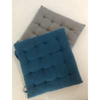 Μαξιλάρι καρέκλας Σχ.Duo 40x40cm διπλής όψης emerald/l.grey 100% βαμβ. 40x40cm