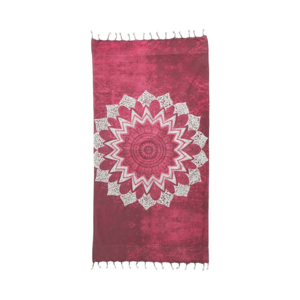 Πετσέτα θαλάσσης διπλής όψης  Σχ. Boho 60%cotton-40% pol. Pink